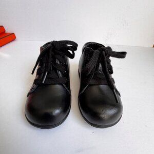 Stride Rite Boys SRT Elliot Black Shoes Booties 4.5 W Infant Photos EUC‎